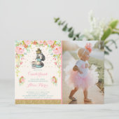 Invitation Alice vintage dans l'invitation d'anniversaire (Debout devant)