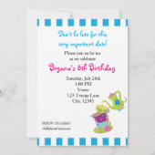 Invitation Alice Wonderland Whimsland Thé Whimsical fête d'an (Dos)