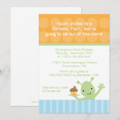 Invitation Alien avec l'invitation de la fête d'anniversaire  (Devant / Derrière)