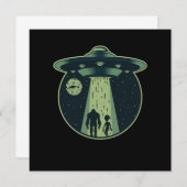 Invitation Alien Bigfoot Sasquatch OVNI Enlèvement Aliens Cad (Devant / Derrière)