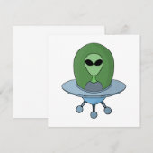 Invitation Alien dans son petit vaisseau spatial (Devant / Derrière)