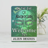 Invitation Alien désire Halloween (Debout devant)