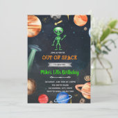 Invitation Alien espace galaxie (Debout devant)