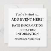 Invitation Alien gris Extraterrestrial Visage Cadre (Dos)