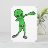 Invitation alien halloween dabbing (Debout devant)