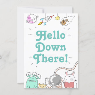 Invitation Alien Hello Down There Card
