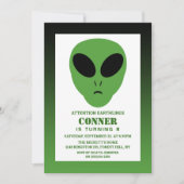 Invitation Alien moderne N'importe quel âge Anniversaire (Devant)