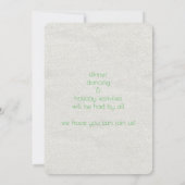 Invitation Alien Père Noël Holly Wreath Earthling Holiday Par (Dos)