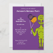 Invitation Alien spatial avec Balloons Planet Anniversaire (Devant)