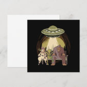 Invitation Alien Unicorn Bigfoot Aliens UFO Believer Cadeau (Devant / Derrière)