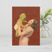 Invitation Alien vintage bébé (Debout devant)