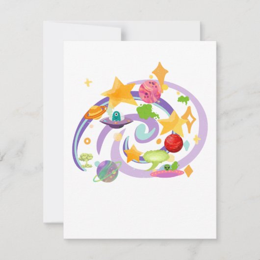 Invitation Aliens qui pètent dans l'espace (Devant)