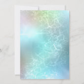 Invitation Aliens Turquoise Watercolor 4e fête d'anniversaire (Dos)