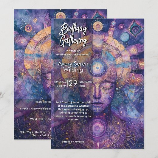 Invitation Alignement Intérieur | Conception Visionnaire (Devant / Derrière)