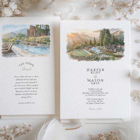 Invitation Alila Ventana Big Sur Wedding