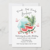 Invitation Alimentation amis famille Anniversaire Barbecue Wa (Devant)