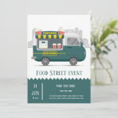 Invitation Alimentation camion rue popcorn snack (Debout devant)