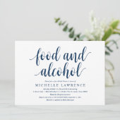 Invitation Alimentation et alcool, Fête des mariées moderne C (Debout devant)