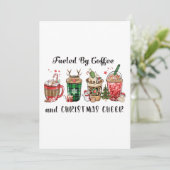 Invitation Alimenté par Café et Noël (Debout devant)