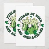 Invitation Alimenté Par La Bière Et Les Shenanigans (Devant / Derrière)