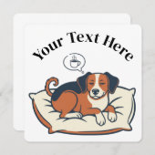 Invitation Alimenté par le café et les rêves de chien (Devant / Derrière)