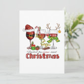 Invitation Alimenté par le vin et Noël (Debout devant)