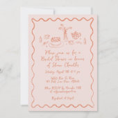 Invitation Aliments et boissons tirés à la main Doodles Brunc (Devant)