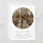 Invitation ALINA Moderne minimaliste photo ronde Enregistrer (Devant)