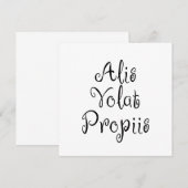 Invitation Alis Volat Propiis (Devant / Derrière)