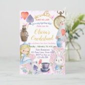 Invitation Alisa dans l'Onederland (Debout devant)