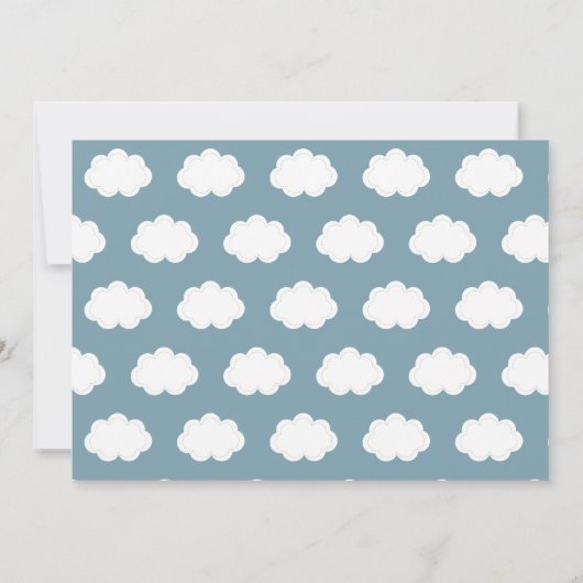 Invitation All Aboard Steam Train Blue Boy 1er anniversaire (Dos)