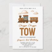 Invitation All Aboard Vintage Train 2e fête d'anniversaire (Devant)