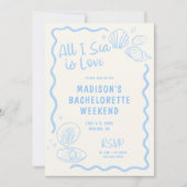 Invitation All I Sea is Love Bachelorette (Devant)