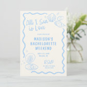 Invitation All I Sea is Love Bachelorette (Debout devant)