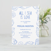Invitation All I Sea is Love Bridal Shower (Debout devant)