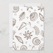 Invitation All I Sea is Love Brown Seashells Doodles  (Dos)