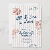 Invitation All I Sea is Love Coastal Bachelorette (Devant)