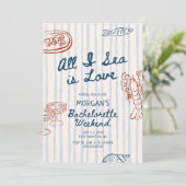 Invitation All I Sea is Love Coastal Bachelorette (Debout devant)