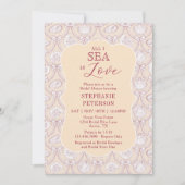 Invitation All I Sea Is Love Pink Seashell Bow Bridal Shower (Devant)