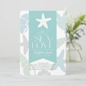 Invitation All I Sea is Love Starfish Bridal Shower (Debout devant)
