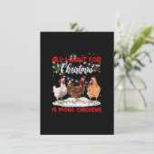 Invitation All I Want For Christmas Is More Chickens Santa Ha (Debout devant)