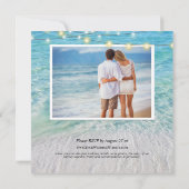 Invitation All In 1 Photo Seaside Beach Lights Carré (Dos)