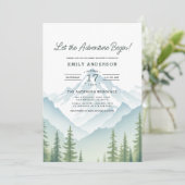 Invitation All in One Adventure lance le Baby shower des bois (Debout devant)