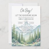 Invitation All in One Adventure lance le Baby shower des bois (Devant)