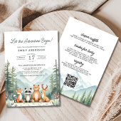 Invitation All in One Adventure lance le Baby shower des bois