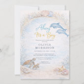 Invitation All in One Ahoy It's a Boy Baby Shower (Devant)