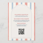 Invitation All in One All American Stripes Baby Shower (Dos)