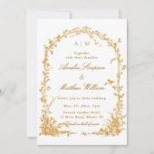 Invitation All in One Amber Arch Botanical Garden Wedding (Devant)