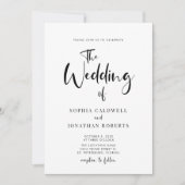 Invitation All in One avec détails Moderne Mariage de calligr (Devant)