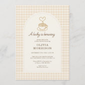 Invitation All in One Baby is Brewing Coffee Baby Shower (Devant)